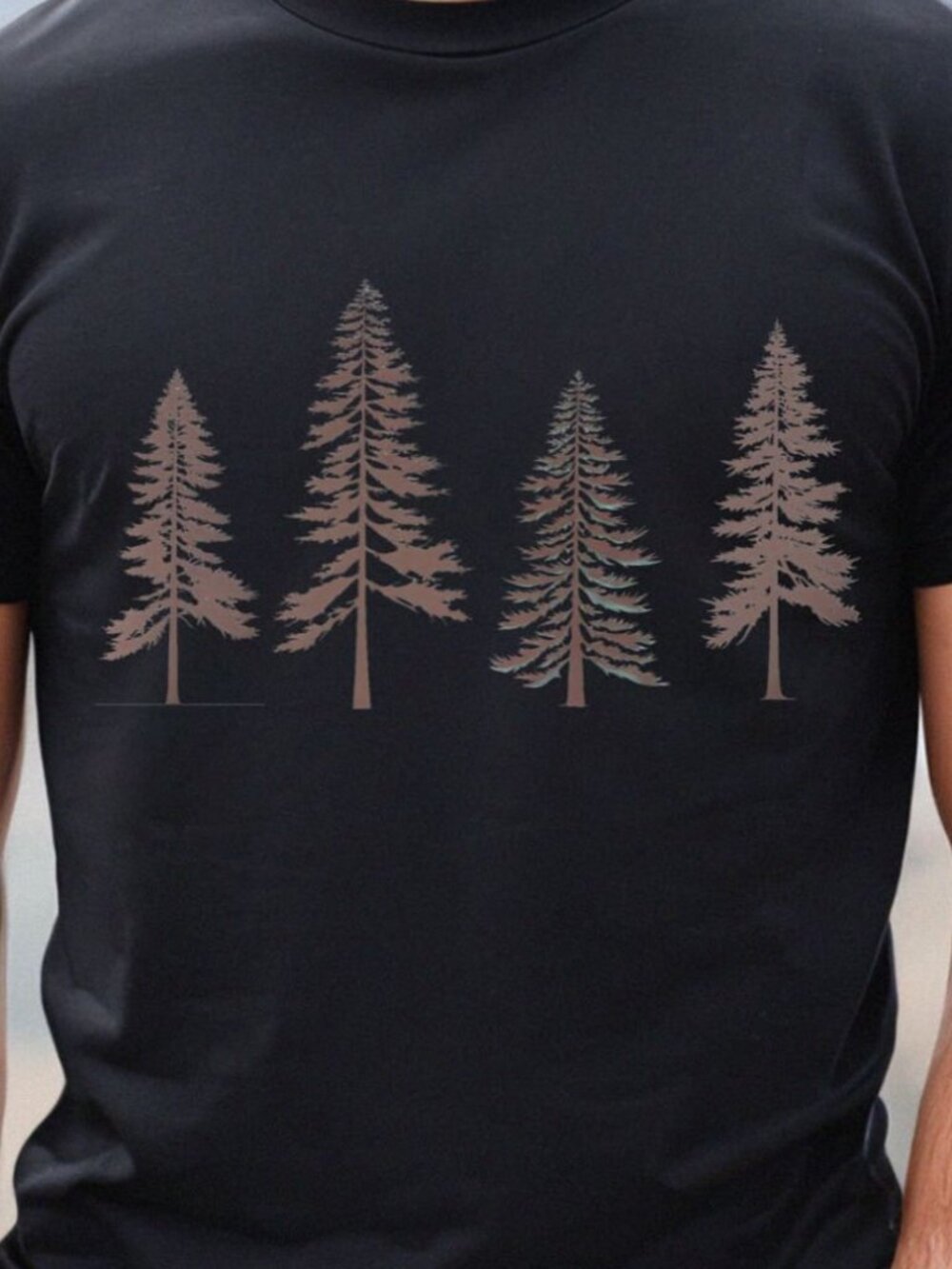 Evergreen Tree Shirt | Pine Forest Nature Tee | Outdoor Adventure Hiking Shirt